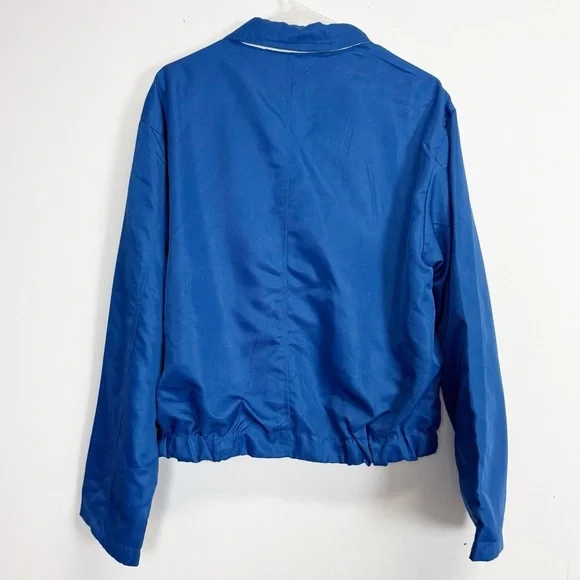 NEW JUNGLES Life Is Beautiful Reversible Jacket Medium Blue White Full Zip NWO